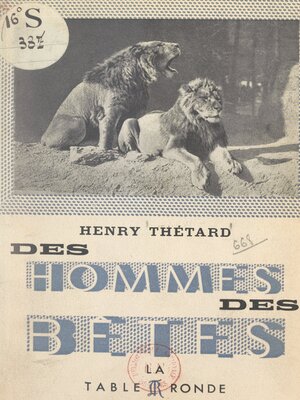 cover image of Des hommes des bêtes